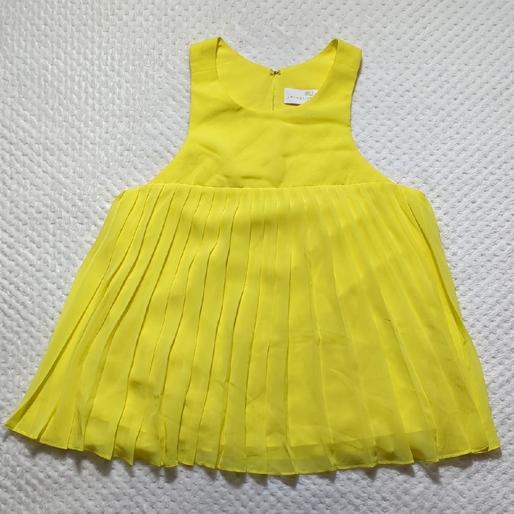 Amanda Uprichard Pleated Chiffon Tank